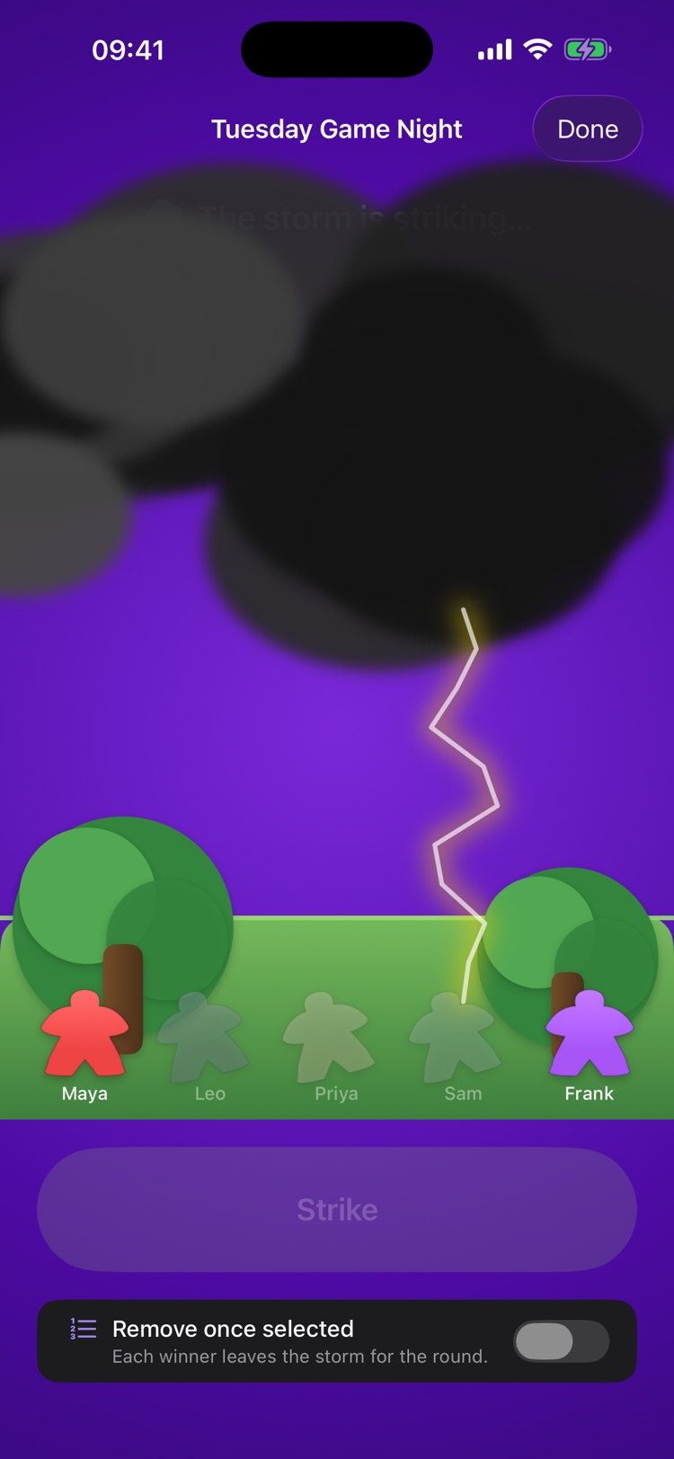 Lightning strike picker